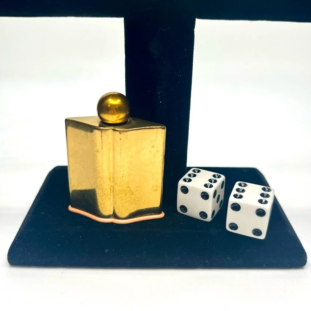 Vintage Coty L’Origan Perfume Bottle Gold Tone Art Deco Vanity Decor - Picture 5 of 8